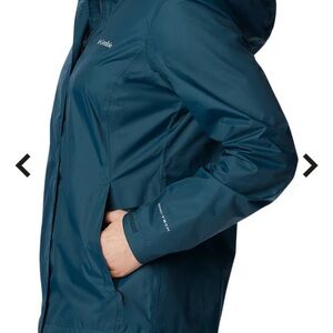 Columbia Pouration Rain Jacket Teal blue